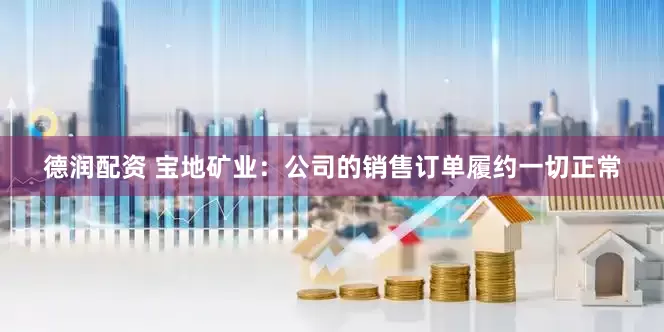 德润配资 宝地矿业：公司的销售订单履约一切正常